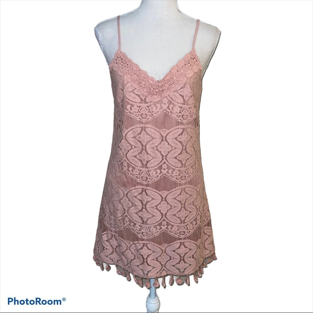 SPEECHLESS Pink Spaghetti Strap Mini A-Line Dress